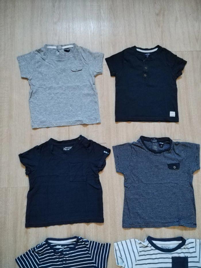 Lot de 8 t shirts manches courtes 18 mois - photo numéro 2