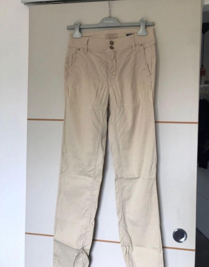 Salsa pantalon chino beige effet ventre plat - photo numéro 1