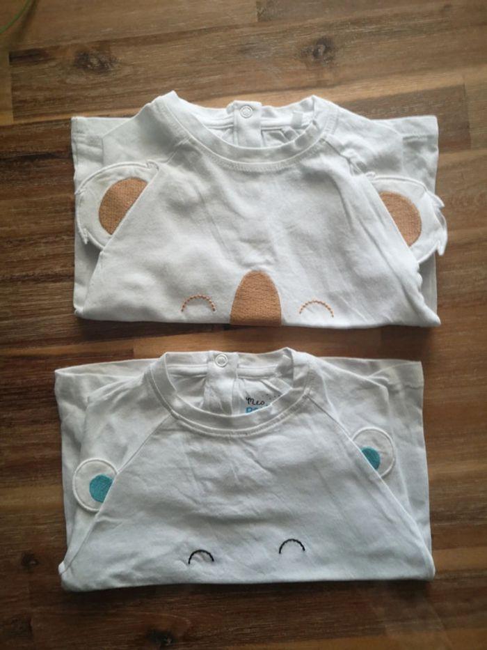 Lot de 2 t shirts taille 18 mois. - photo numéro 1