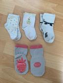 Lot 3 paires de chaussettes + 1 antidérapante