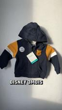 3 mois Veste sweat fermeture éclair zip capuche bleu Winnie l’ourson Disney Disneyland Neuf avec étiquette