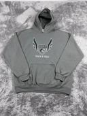 👕 Sweat à capuche University Rare Vintage y2k 90s 2000s Roseville Track & Field Gris Taille L 👕