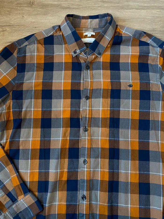 Chemise à carreaux bleu et orange Jules taille XL - photo numéro 2