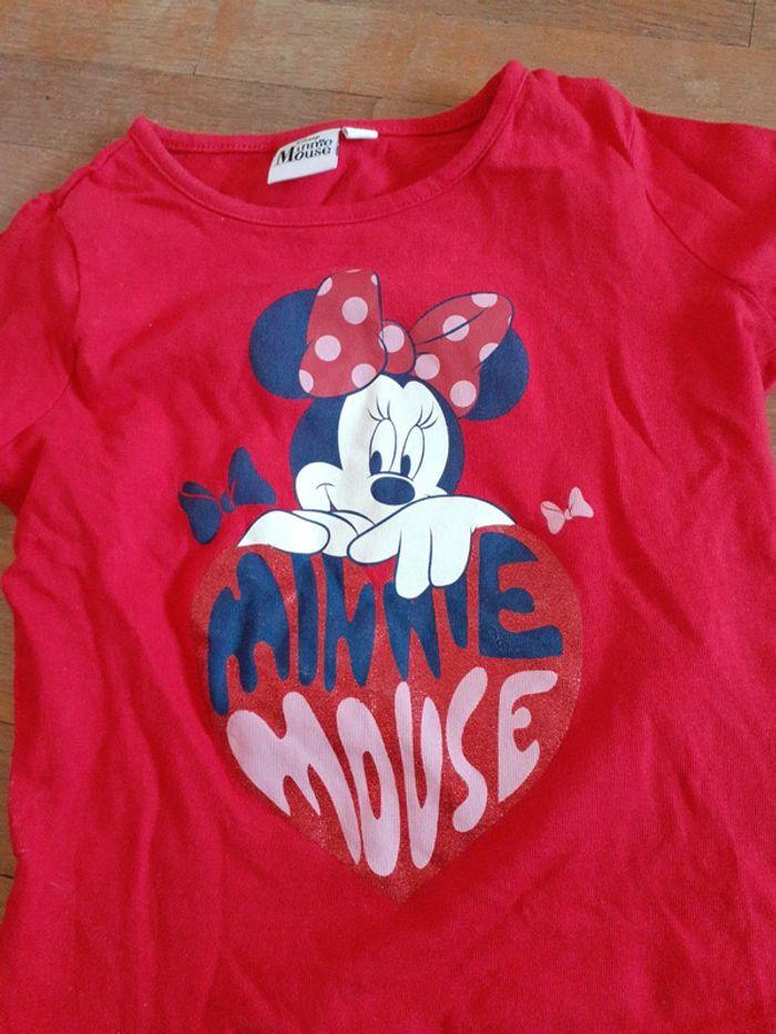 T shirt manches longues disney 4 ans minnie - photo numéro 2