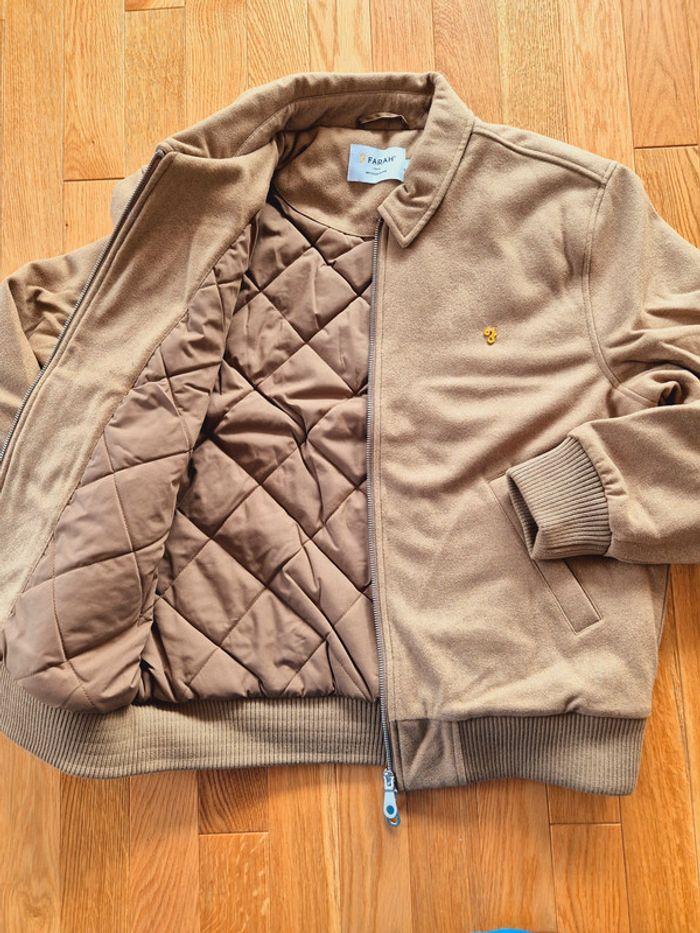 Blouson "Farah" Homme en Laine Beige Taille L neuf sous blister. - photo numéro 2