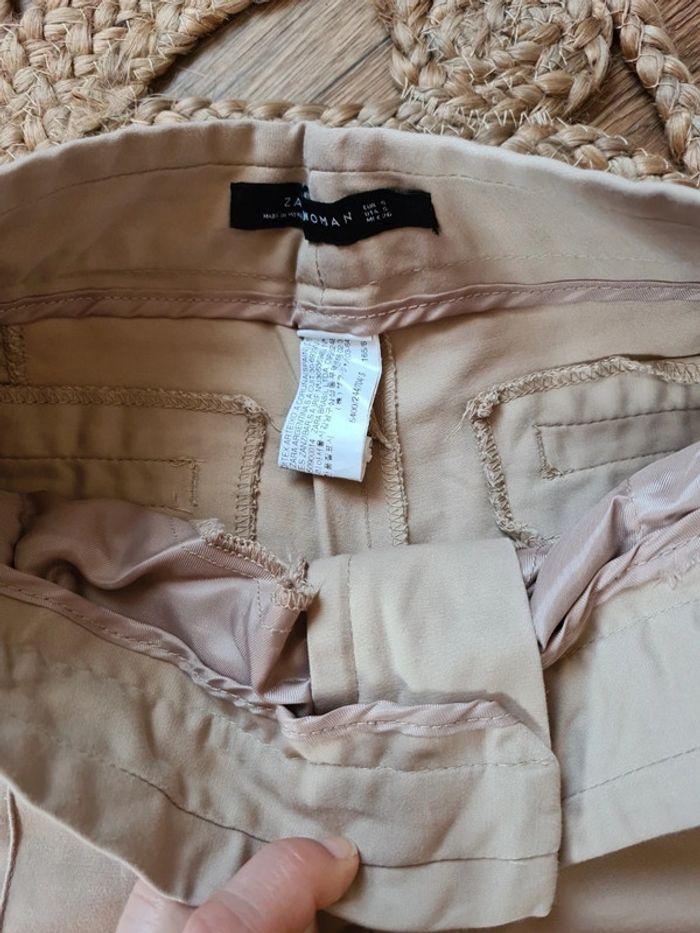 Pantalon Zara woman taille S beige foncé - photo numéro 4