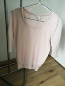 Pull rose manche trois quart