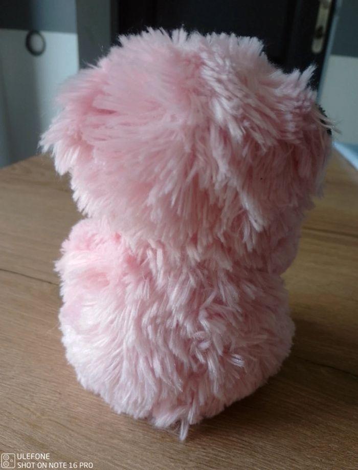 Nounours peluche rose bébé fille Love - photo numéro 5