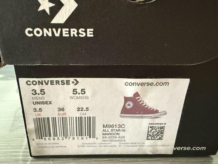 Converse all star haute bordeaux pointure 36 - photo numéro 8