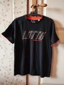 T-shirt Lotto taille 11-12 ans noir et orange