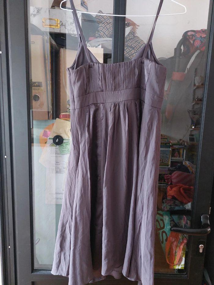 Robe en soie violet / gris Taille 36 - photo numéro 5