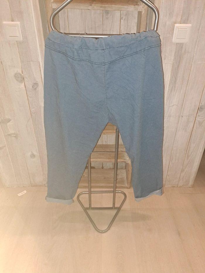 Pantajogg bleu jean très grande taille - photo numéro 2