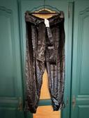 Pantalon velours brillant noir H&M 40