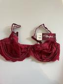 Soutien gorge bordeaux playtex , taille 85B, neuf