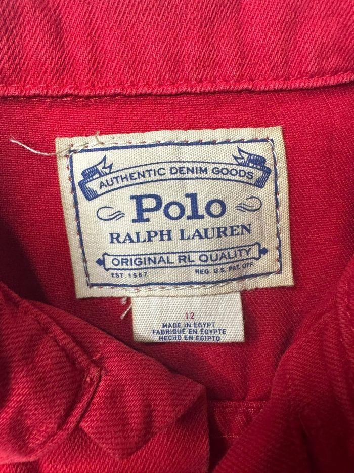 Veste en jean rouge Ralph Lauren 12 ans - photo numéro 2