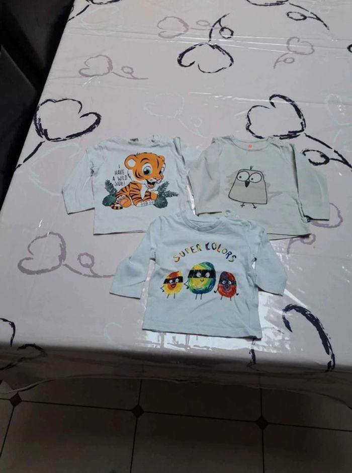 ensemble  de  3 tee  shirts taille 62 (  3mois) - photo numéro 1