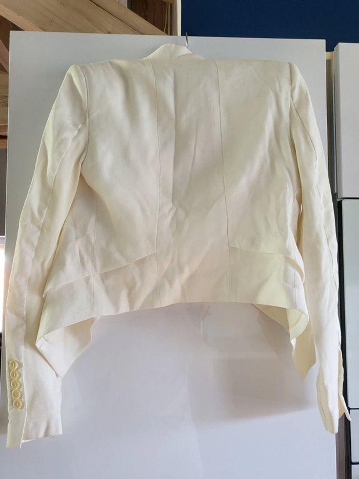 Veste BCBG Blanc cassé asymétrique xxs 34/36 - photo numéro 2