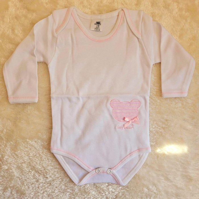 Pyjama en velours grenouillère 1 pièce et body, rose pale et blanc,Petit Kimbaloo-3mois - photo numéro 4