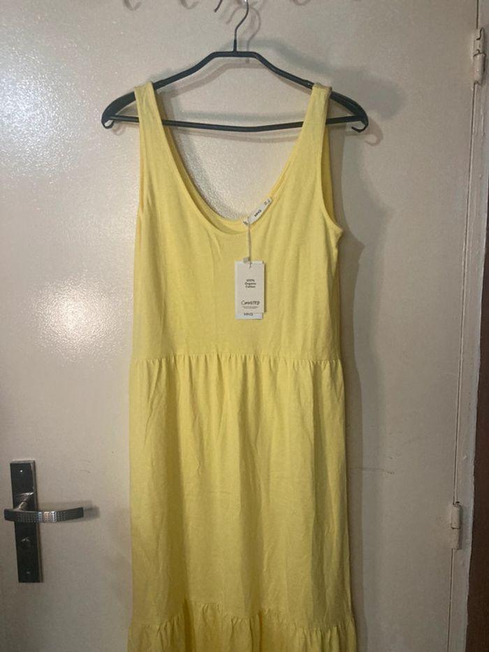 Robe longue mango jaune taille s neuve - photo numéro 2