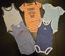 Lot de 5 bodies courte manche - petit bateau- 18 mois