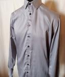 Chemise grise satin homme Izac taille S