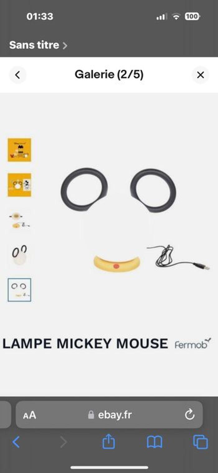 Lampe  led Mickey rechargeable - photo numéro 5