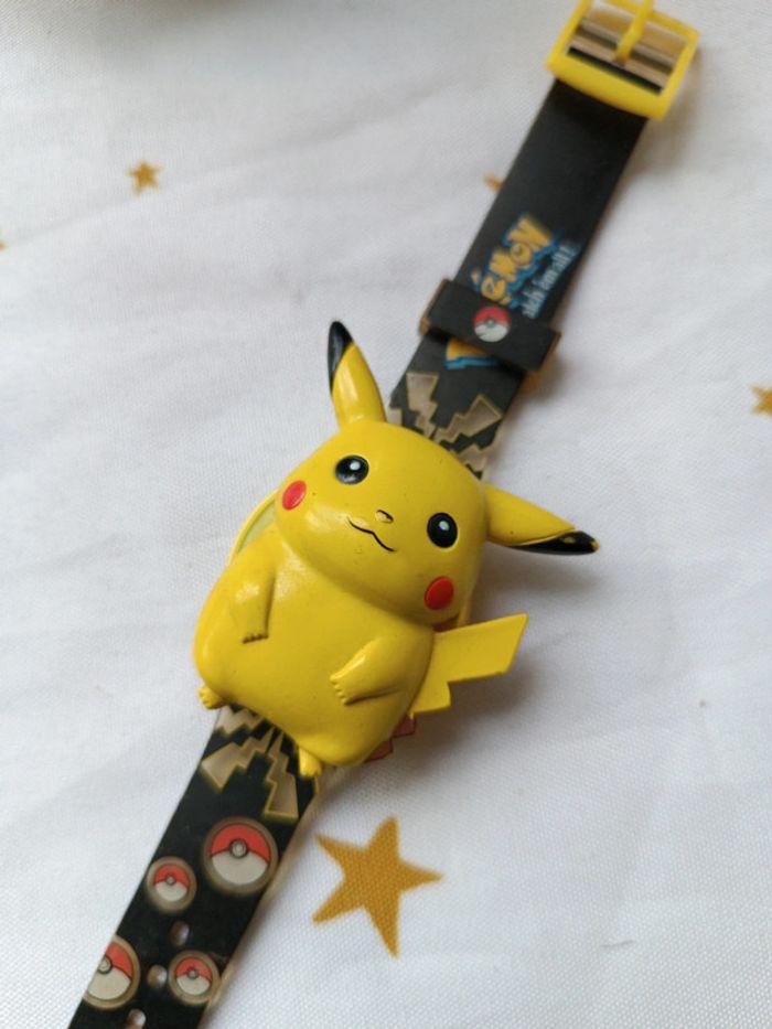 Pokémon Nintendo montre watch Pokéball 2011 bandai 1998 1995 1996 Pikachu vintage noir jaune - photo numéro 7