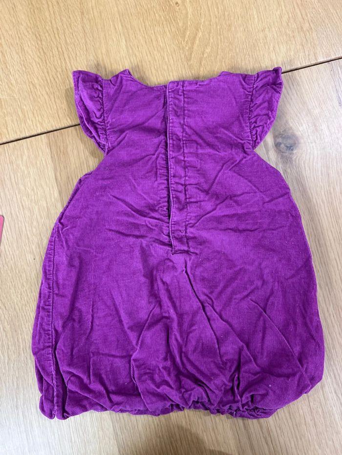 Robe violette velours fille 9 mois j1 - photo numéro 5