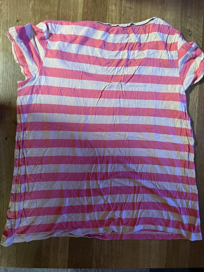 T-shirt puma rose rayé taille 46 - photo numéro 4