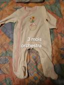 Lot 8 pyjamas babygros fille 3 mois