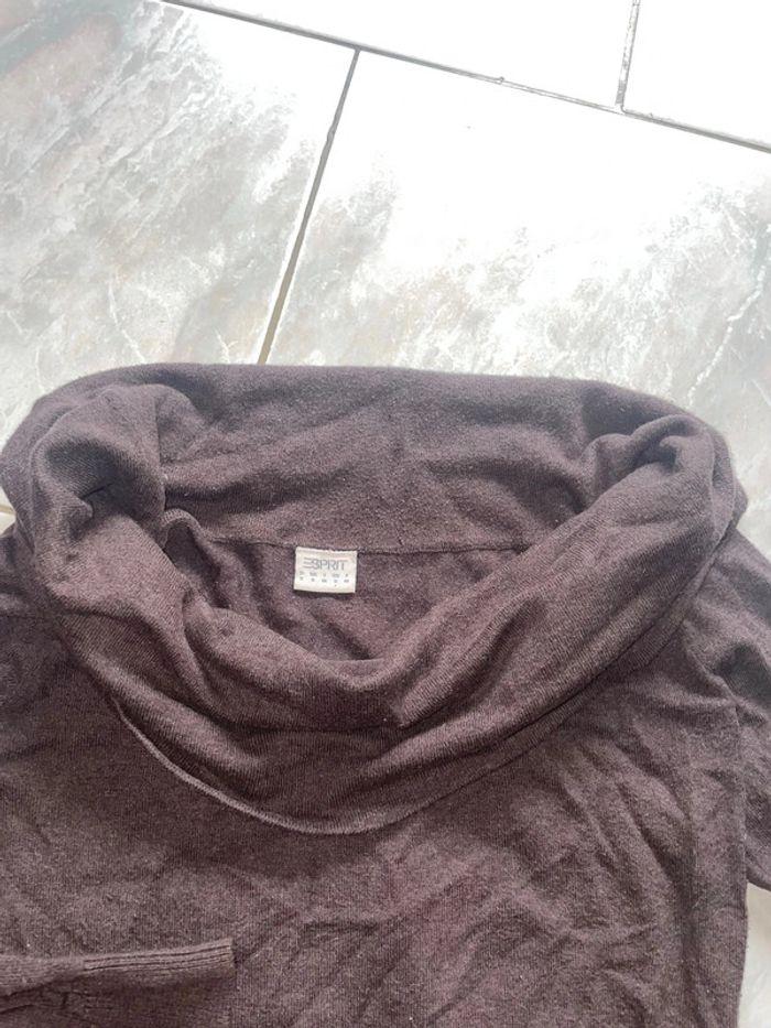 Pull marron avec col roulé « esprit » taille m - photo numéro 2