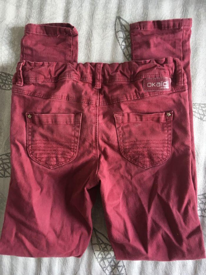 Jean skinny bordeaux Okaïdi taille 9 ans. - photo numéro 3