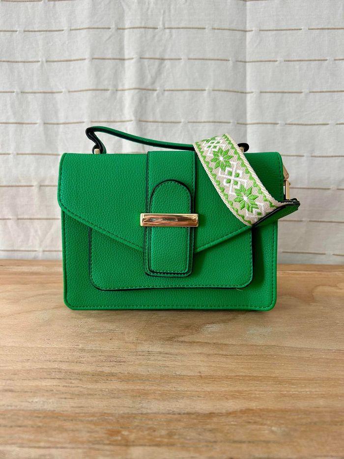 Sac à main à bandoulière Jade vert - photo numéro 1