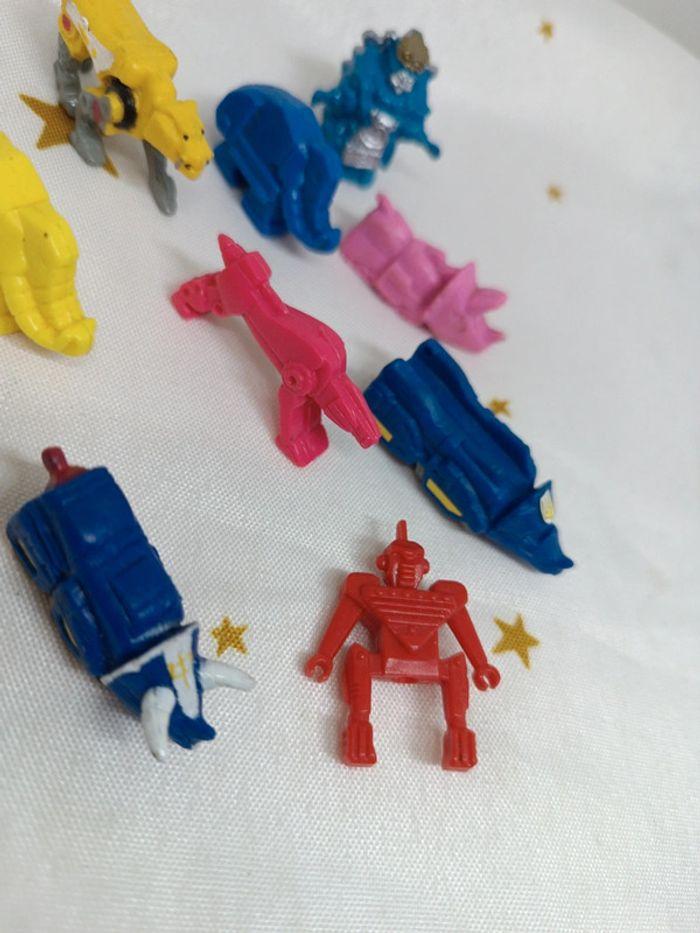 Power rangers morphin base micro mini playset mammouth bandai rhinocéros tigre rose bleu jaune - photo numéro 3