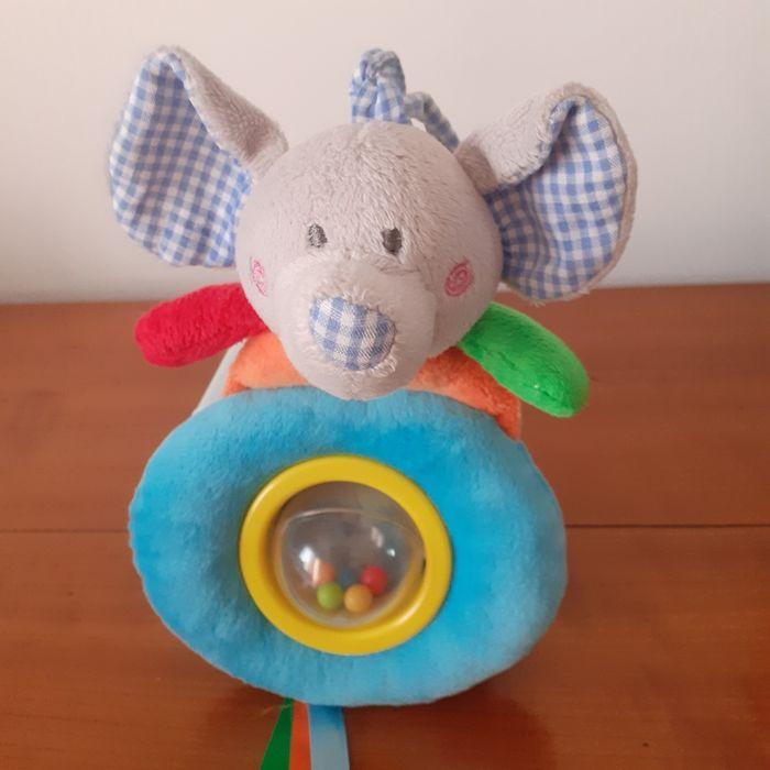 Doudou Éléphant avec petites billes multicolores - photo numéro 9