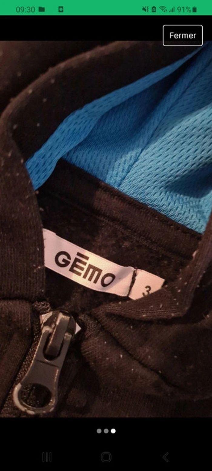 Gilet zippé de jogging gemo 3 ans garçon - photo numéro 3