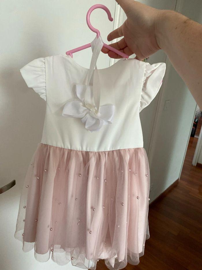 Robe cérémonie bébé fille avec noeud - photo numéro 1