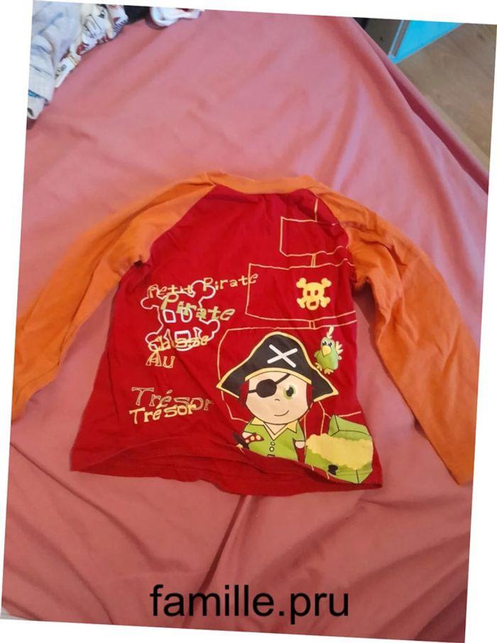 T-shirt manche longue pirate 4 ans - photo numéro 1