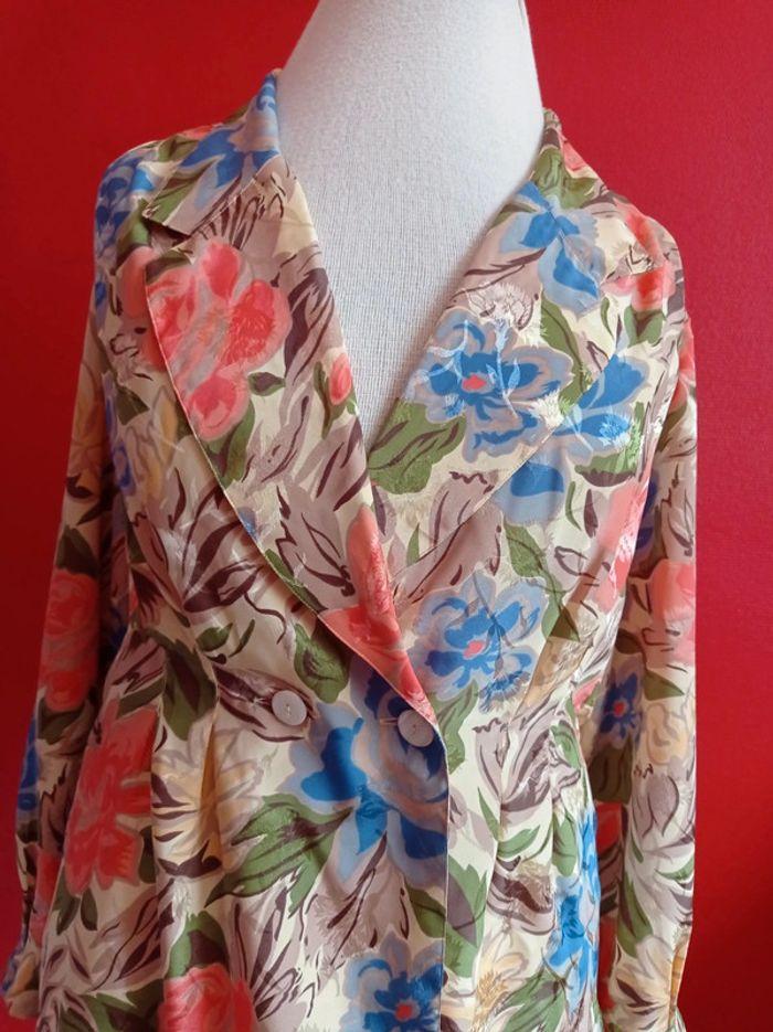 Veste taille 44  à fleurs excellent état - photo numéro 9