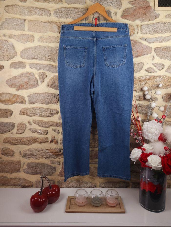 Jeans baggy taille haute blue mid wash Neuf avec étiquette Femme taille 44 marque Boohoo 🍬 - photo numéro 4