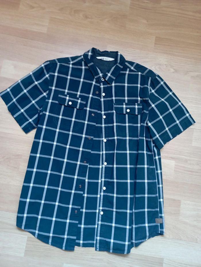 Chemise manches courtes à carreaux H&M 14 ans - photo numéro 1