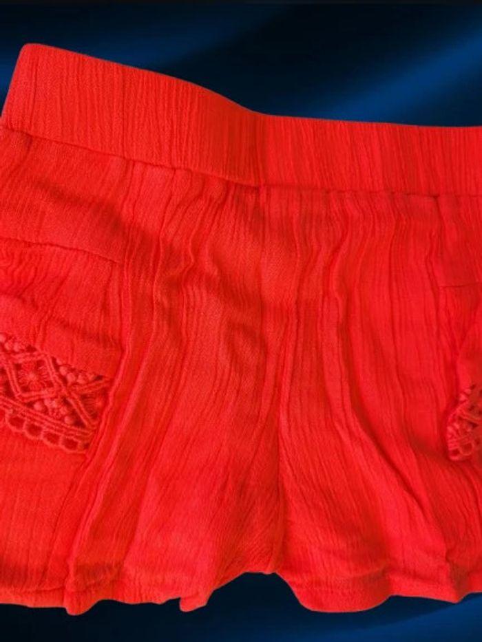 Short IKKS neuf 3 mois rouge orangé - photo numéro 7