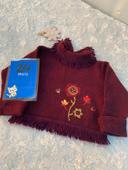 pull rouge bordeaux en 2 ans Absorba  tbe