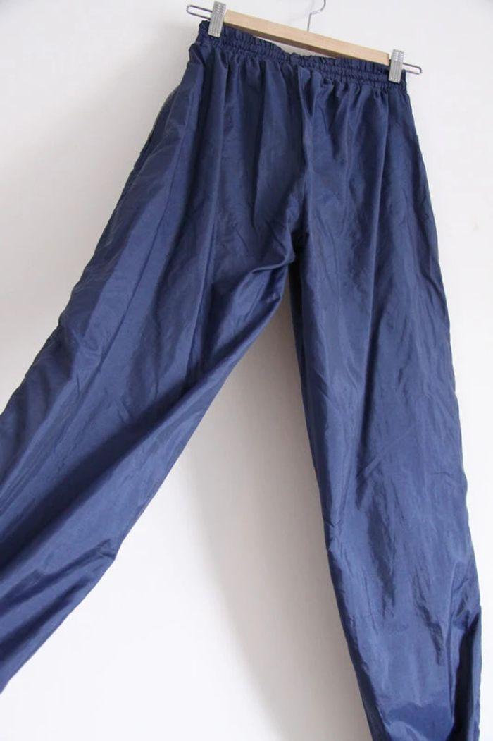 Vintage "Rossignol" pantalon de sport bleu électrique / irisé - photo numéro 2