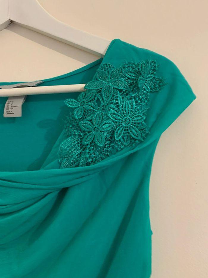 Débardeur vert doublé H&M taille S - photo numéro 3