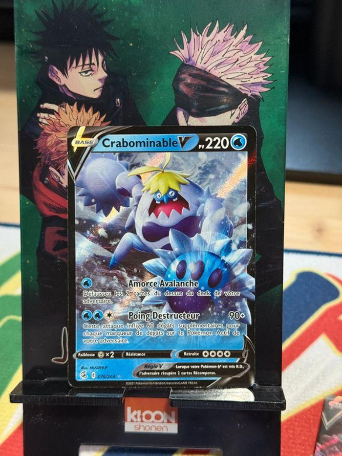 Carte Pokémon Crabominable V 076/264 - Poing Fusion épée et bouclier - photo numéro 3