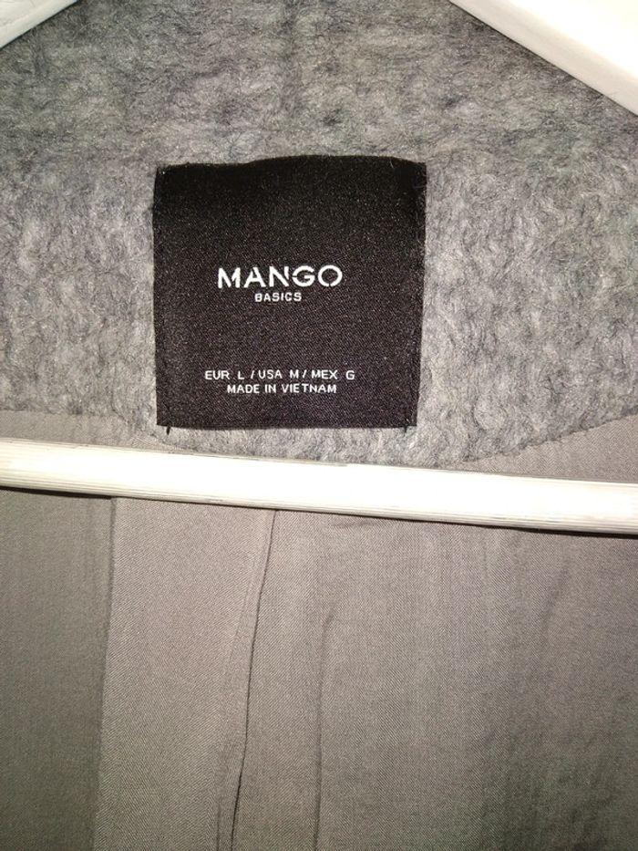 Manteau laine gris doublé Mango - photo numéro 2