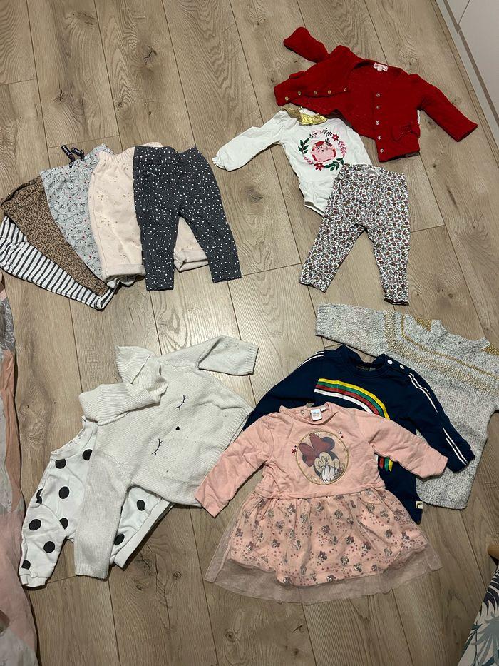 Lot de vêtements bébé fille 12 mois automne hiver - photo numéro 2