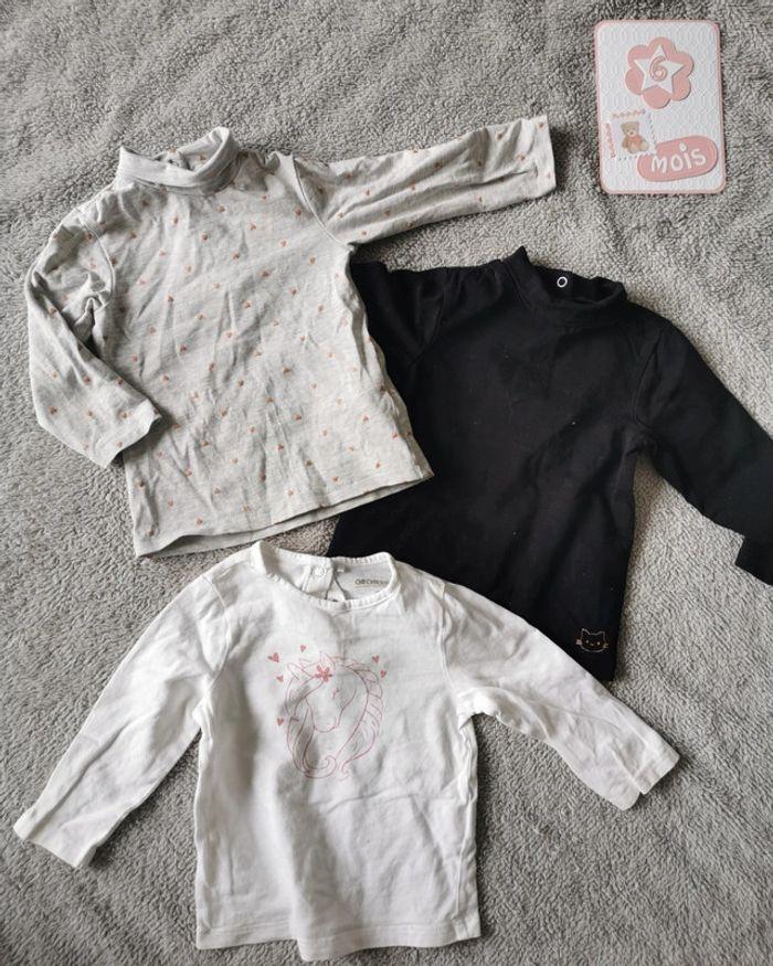 Lot de 5 t-shirts manches longues 6 mois - photo numéro 2