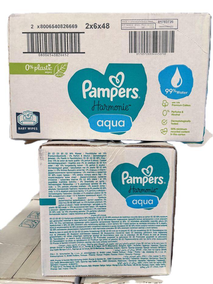 Lingettes Pampers Harmonie Aqua 0 plastic - photo numéro 1